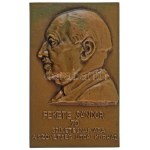 Kisfaludi Strobl Zsigmond (1884-1975) 1954. "Fekete Sándor" egyoldalas, vert, bronz plakett. "FEKETE SÁNDOR 70...