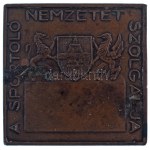 1946. "Petőfi Érem / A sportoló nemzetét szolgálja" kétoldalas bronz díjplakett, hátoldalán Budapest címerével. Szign....