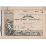 1894. Budapest "Budapest - Ujpest - Rákospalotai Villamos Közuti Vasut Részvény-Társaság" részvénye 100Ft-ról/200K...
