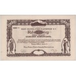 1923. Budapest "Tihany Balatoni Fürdő- és Gyógytelep Részvénytársaság" részvénye 10.000K-ról, szelvényekkel...