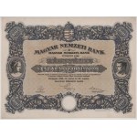 1924. Budapest "Magyar Nemzeti Bank" részvény 100K-ról "020.020" szárazpecséttel, vízjeles papíron T:XF Hungary 1924. ...