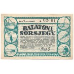 1937. "Balatoni sorsjegy" sorsjegy 1P értékben, "02061" sorszámmal T:F Hungary 1937. "Balaton Lottery Ticket...