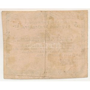 1849. Eger Augusztus 15. 5kr Eger városa pénztári utalványa 2230 fekete kézi sorszámmal és aláírással T:F fo...