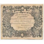 1849. Komárom 10kr 3mm-es betűkkel T:F fo. Hungary / Komárom 1849. 10 Kreuzer 3mm wide letters C:F spotted Adamo KOM-3...