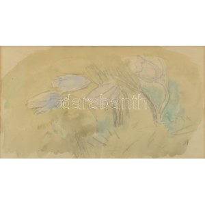 Bernáth Aurél (1895-1982): Tulipánok, 1930 körül. Tus, papír, jelzett...