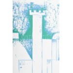 Molnár Farkas (1897-1945): Itália mappa borító. 1924. Szitanyomat, papír. Jelzett a nyomat alatt nyomtatva...