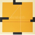Konok Tamás (1930-2020): Konstruktivista kompozíció, 1991. Szitanyomat, papír, jelzett, művészpéldány E.A. jelzéssel...