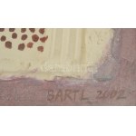 Bartl József (1932-2013): Körformák pettyezve, 2002. Akril, rétegelt falemez, jelezve jobbra lent (Bartl 2002)...