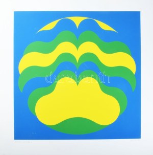 Fajó János (1937-2018): Formaünnep I, 1971-1989. Szitanyomat, papír, jelzett, művészpéldány AE - 2 számozással...