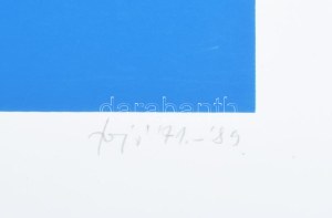 Fajó János (1937-2018): Formaünnep I, 1971-1989. Szitanyomat, papír, jelzett, művészpéldány AE - 2 számozással...
