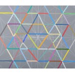 Ottó László (1966-): Yantra-yajna (1), 2014. Akril, vászon, jelzett a hátoldalán. 90×90 cm. A művész jelenleg Sulzburg...