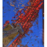Swierkiewicz Róbert (1942-2019): Europe's art climatic, 1986. Vegyes technika, kollázs, applikáció, karton...