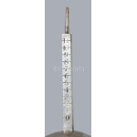 Antik ezüst (Ag) hidrometer, jelzett, 22g, kissé sérült fa tokjában, h: 10 cm /// Antique silver (Ag) hydrometer...