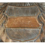 Bronz Kádár címer, nagy méretű plasztikus dombormű 42x51 cm / large bronze coat of arms