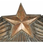 Bronz Kádár címer, nagy méretű plasztikus dombormű 42x51 cm / large bronze coat of arms