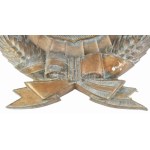 Bronz Kádár címer, nagy méretű plasztikus dombormű 42x51 cm / large bronze coat of arms