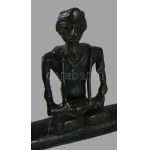 Dogra. Elefánt a harcosokkal. Dél-India, XX. sz., patinázott bronz. Hibátlan, 42x29 cm /// Dogra...