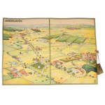 Járőrjáték társasjáték. Budapest, 1940 körül. Középen hajtott karton játékterep. Színes. Nyitva 43×61 cm. + 1 lev....
