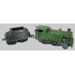 cca 1930 Marklin szenes kocsi mozdonyával, korának megfelelő jó állapotban, h: 25-30 cm /// c...