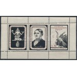 1941 Kir. Magyar Természettudományi Társulat levélzáró kisív / label mini sheet