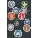 109 db régi külföldi (főleg osztrák, német) pecsétbélyeg / 109 old seal stamps mostly Austria...