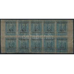 Budapest Székesfőváros törvényhatósága 40K 10-es tömb (ráncok / creases)