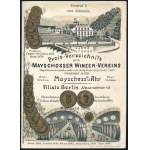 1900 Mayschoss a. d. Ahr borospince dekoratív litho reklám nyomtatvány és árjegyzéke 4 p. 1900 Mayschoss a. d...