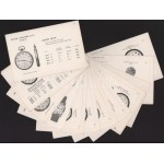 1929 A vájci Patek Philippe & Co. óragyártó cég termékeinek árlapjai, 6p+19 kartonlap oldal zseb...