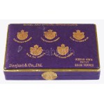 Teofani and Co. London cigarettás doboz. ca 1900. Aranyozott kartonált papírdoboz 11x7 cm