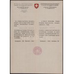 1944 Bp., Budapesti Svájci Nagykövetség által kiállított német-magyar nyelvű védőútlevél (Schutzpass...
