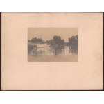 cca 1915 A Helka hajó a siófoki kikötőben, kartonra ragasztott fotó, hátoldalán a M. kir...