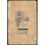 cca 1900 Lovas katona portréja, keményhátú fotó Eller budapesti műterméből, foltos, 16,5×10...