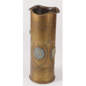 1915-1916 I. világháborús lövegváza, osztrák-magyar 8 cm Feldkanone M. 5 (1905-ös mintájú 8 cm-es tábori löveg...