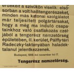 1918 Polgártársak! A Tengerész nemzetőrség parancsnoksága...