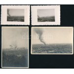 1944 Budapest bombázása 2 db fotólap és 2 db fotó, a hátoldalakon 1944. aug., 1944. IX. 17 dátumozásokkal...