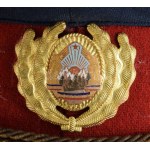 Román Néphadsereg gyalogsági ezredesi tányérsapka zománc sapkajelvénnyel. / Romanian People's Army infantry colonel...