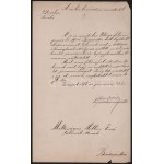 1876 Kislődi Hollán Ernő (1824-1900) hadmérnök, tábornok, 1848-49-es honvédtiszt részére szóló okirat...