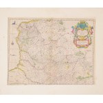 1642 Jan Jansson Artesia comitatus Artois térképe. Színezett rézmetszet. Paszpartuban 51x39 cm ...