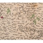 1642 Jan Jansson Artesia comitatus Artois térképe. Színezett rézmetszet. Paszpartuban 51x39 cm ...