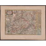 1749 Johann Georg Schreiber Das Amt Weissenfels Sachsen-Anhalt. Amt Weißenfels. Színezett rézmetszet 23x16...