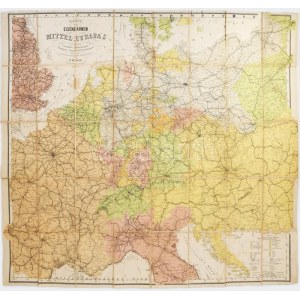 Közép-Európa vasúttérképe. H[ermann] Müller Karte der Eisenbahnen Mittel-Europa...