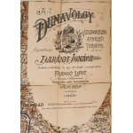 1903 A Dunavölgy vízszabályozási átnézeti térképe, összeáll. Vályi Béla, 1:400 000, vászontérkép két részletben, tokban...