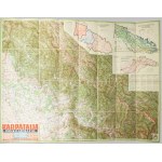 1940 Kárpátalja térképe, rajta a Magyarországhoz visszacsatolt területekkel, 1 : 200.000, Bp., M. Kir...