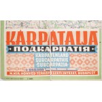 1940 Kárpátalja térképe, rajta a Magyarországhoz visszacsatolt területekkel, 1 : 200.000, Bp., M. Kir...