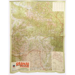 1942 Radnai-havasok (Erdély) térképe, 1942. május 1-i határokkal, 1 : 200.000, Bp., M. Kir. Honvéd Térképészeti Intézet...