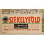 1942 Székelyföld (Erdély) térképe az 1942. június 10-i határok mentén, vasúti...