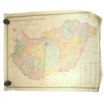 1928 Csonka-Magyarország közigazgatási térképe, 1:500.000, Bp., M. Kir. Állami Térképészet, feltekerve...