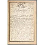 1892-1895 Erdély. Turistasági, fürdőügyi és néprajzi folyóirat. Az Erdélyrészi Kárpát-Egyesület értesítője. Szerk....