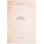 Agria - Az Egri Múzeum évkönyve - Annales Musei Agriensis I-XXX., XXXVII. évf. Szerk.: Bakó Ferenc, Bodó Sándor...