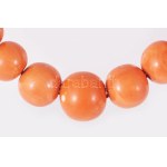 Mediterrán korall verlauf nyaklánc 18 karátos arany (Au) kapoccsal. Közepe felé növekvő nagyságú...